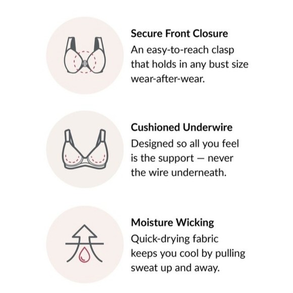 Glamorise WonderWire Front-Closure Underwire Bra - Sz 36C US/UK - Picture 8 of 10